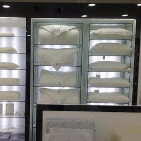 玻璃展柜 哈尔滨床上用品陈列柜
