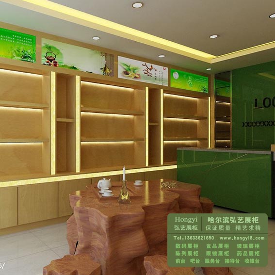 木质土特产展示柜定做