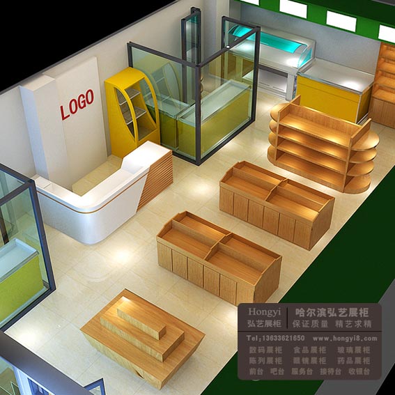 土特产店中店展柜定做
